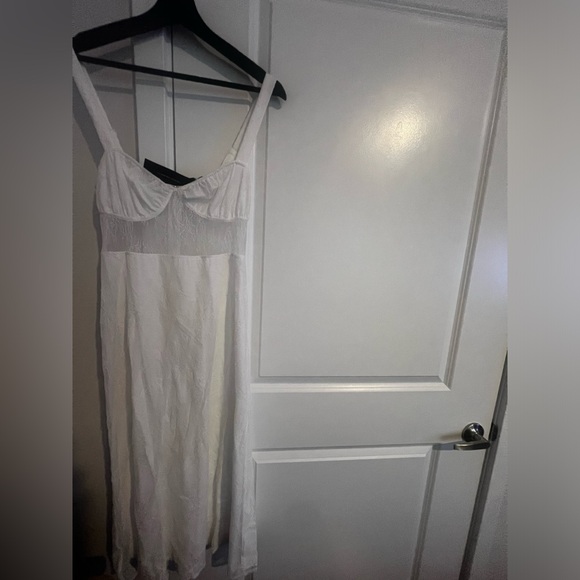 Danielle Bernstein Womens Dress Lace Illusion Panel White Medium - Picture 2 of 2